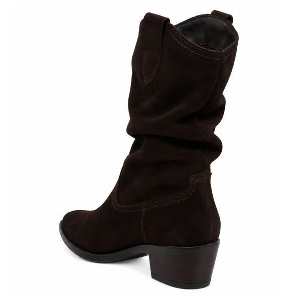Напівчоботи на підборі Casual marron (4231_41) коричнева замша 11603 фото