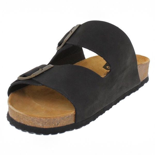 Шльопанці Casual negro (1726_40) чорна шкіра 9034 фото