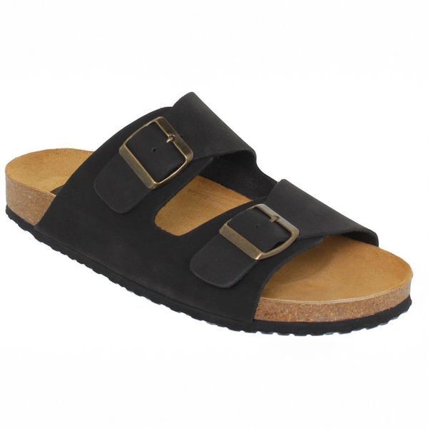 Шльопанці Casual negro (1726_40) чорна шкіра 9034 фото