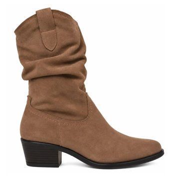 Напівчоботи на підборі Casual taupe (4230_41) сіро-коричнева замша 11608 фото