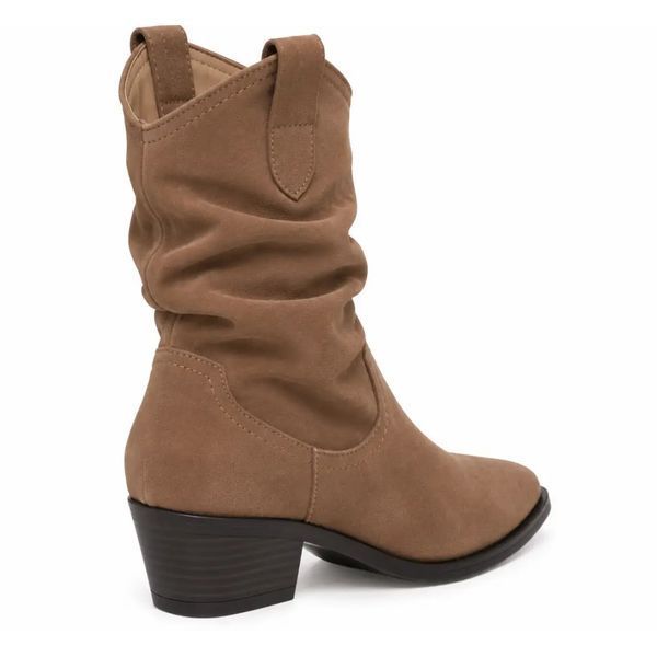 Напівчоботи на підборі Casual taupe (4230_41) сіро-коричнева замша 11608 фото