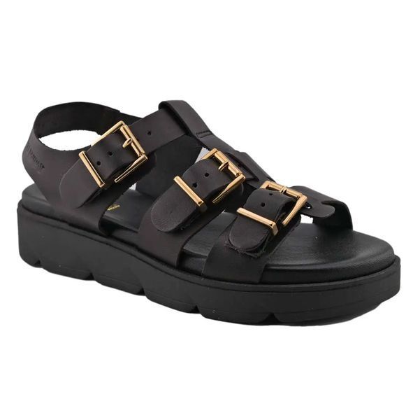 Сандалі з пряжками Blusandal negro (3848_36) чорна шкіра 9616 фото