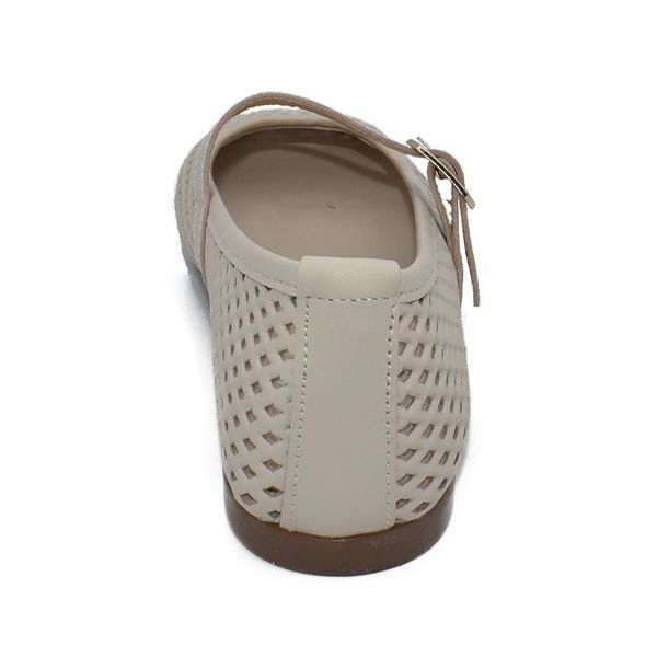 Балетки сітка Cokketa beige (4147_41) бежева шкіра з перфорацією 11065 фото