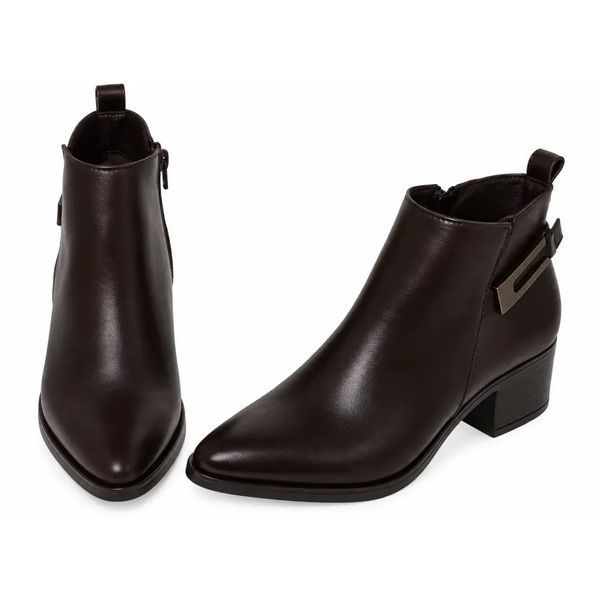 Ботильони Casual marron (4221_41) коричнева шкіра 11617 фото