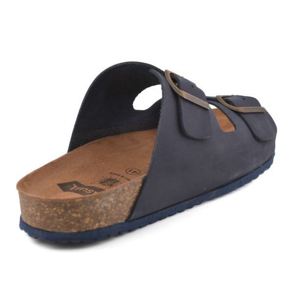 Шльопанці Casual marino (1721_45) синя шкіра 9045 фото