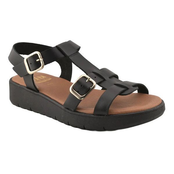 Сандалі з пряжками Blusandal negro (4169_41) чорна шкіра 11135 фото