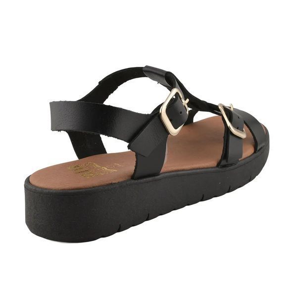 Сандалі з пряжками Blusandal negro (4169_41) чорна шкіра 11135 фото