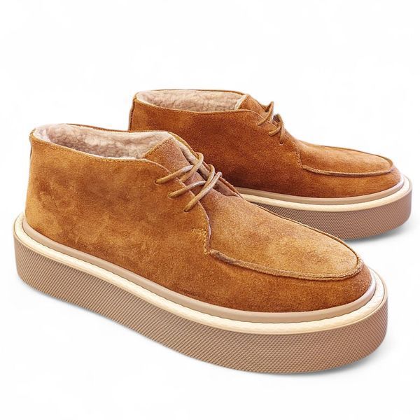 Зимові черевики Casual marron (4015_38) коричнева замша 10453 фото